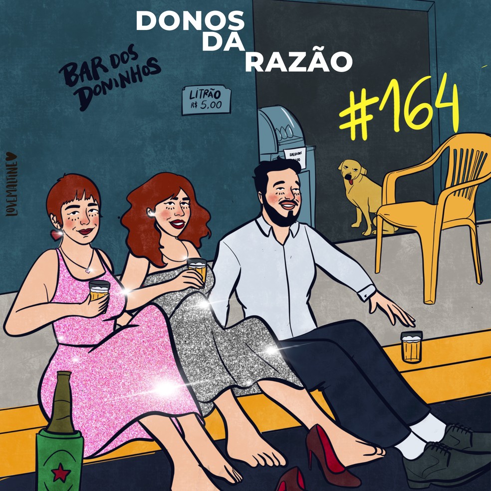 No podcast 'Donos da Razão', Valentina Bandeira, Foquinha e André Brandt contam tudo sobre festa de Luísa Sonza — Foto: Divulgação