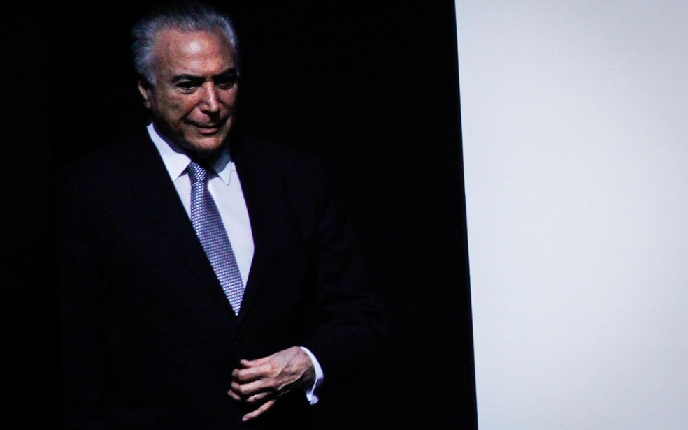 Presidente Michel Temer participa de evento do Santander em São Paulo (Foto: Aloisio Mauricio/Fotoarena/Estadão Conteúdo)