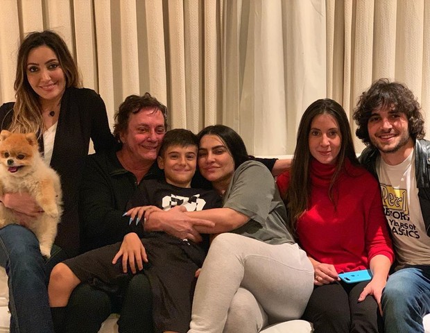 Fabio Júnior reúne os cinco filhos (Foto: Reprodução/Instagram)