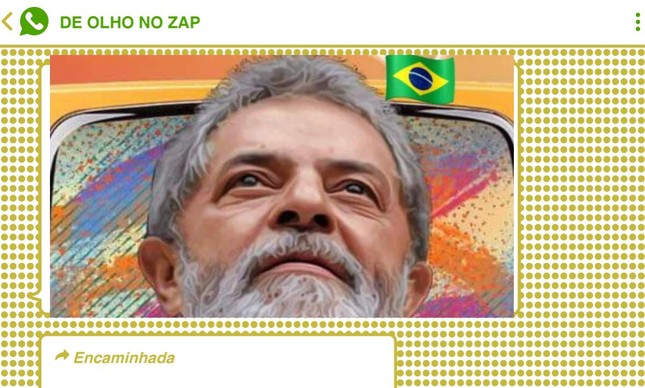 Arte com ilustraÃ§Ã£o que circula nos grupos lulistas do WhatsApp