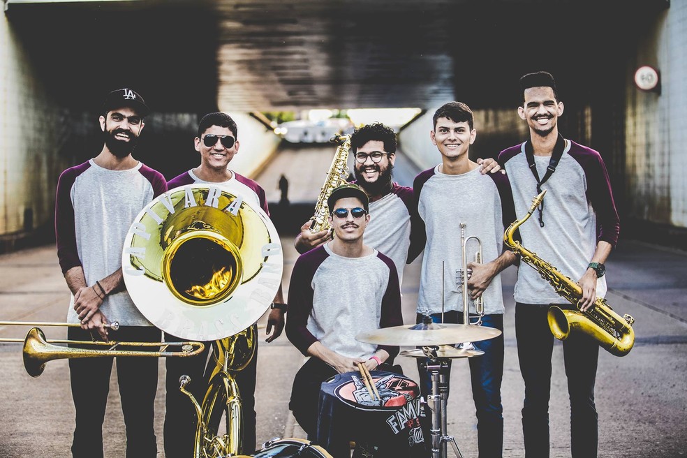 Grupo instrumental Capivara Brass Band, de Brasília — Foto: Cled Pereira/Divulgação