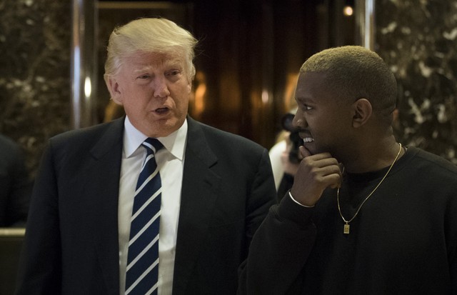 Donald Trump e Kanye West na Trump Tower, em NY (Foto: Getty Images)