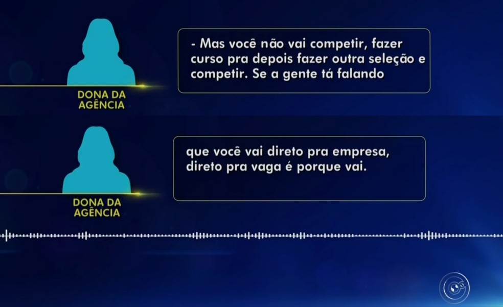 Candidato gravou conversa em que dona de agência de Sorocaba prometeu vaga de emprego (Foto: Reprodução/TV TEM)