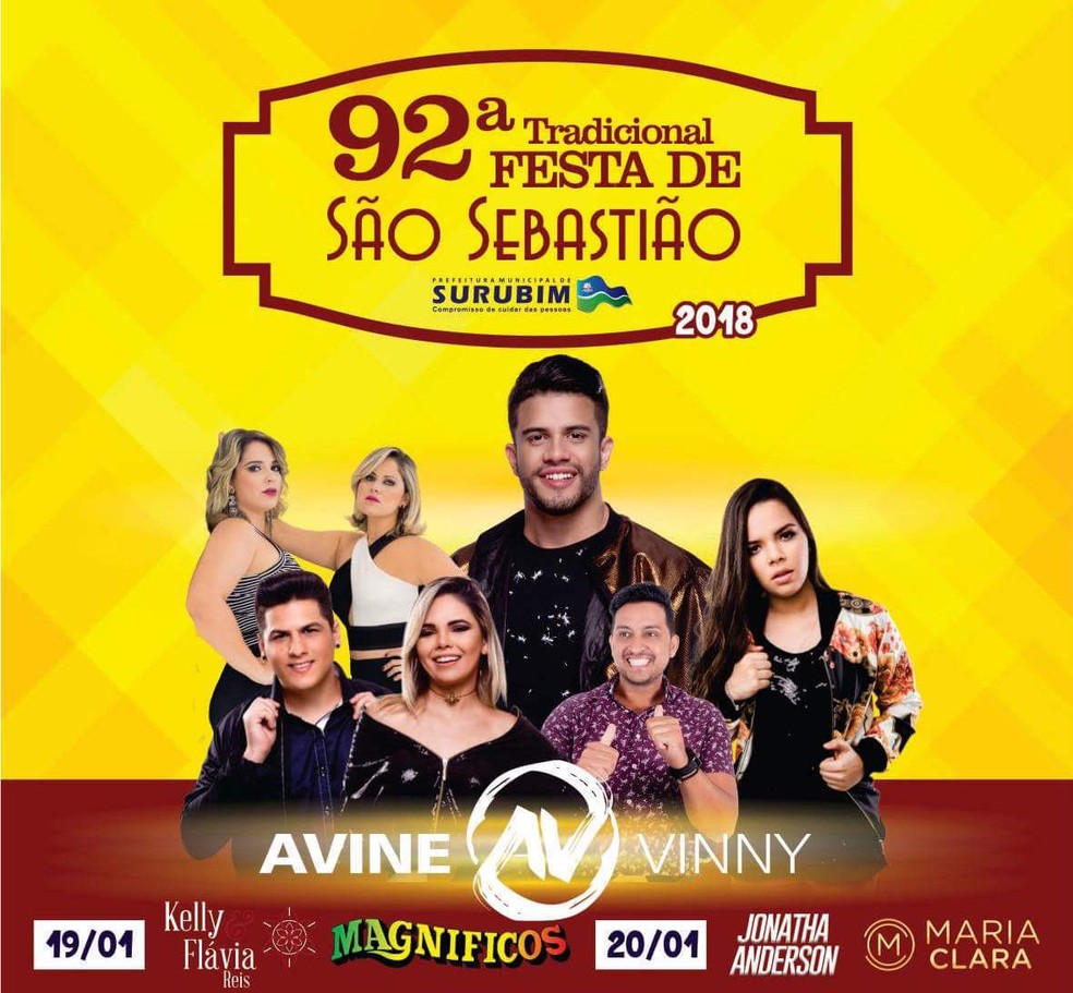Shows acontecem na sexta-feira (19) e sábado (20) (Foto: Divulgação/Ascom Surubim)