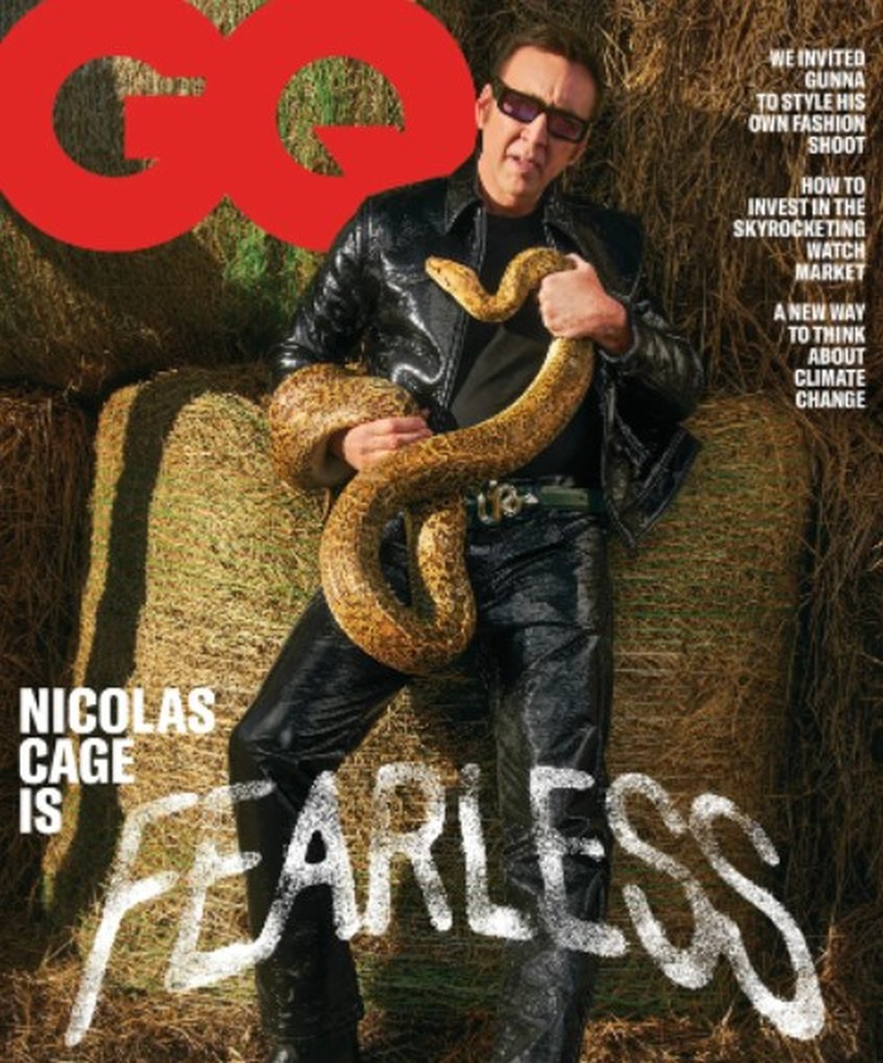 Nicolas Cage na capa da GQ — Foto: GQ/Reprodução