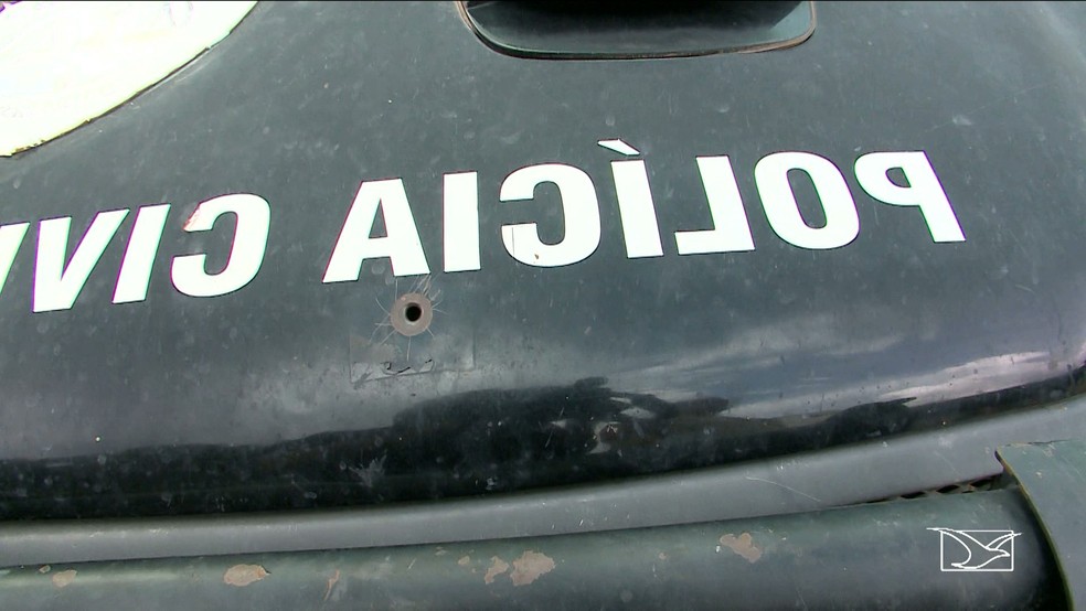 Viaturas da Polícia Civil do Maranhão estão sem passar por manutenção. (Foto: Reprodução/TV Mirante)