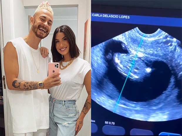 Fred e Bianca Andrade comemoram a gravidez de três meses (Foto: Reprodução/Instagram)
