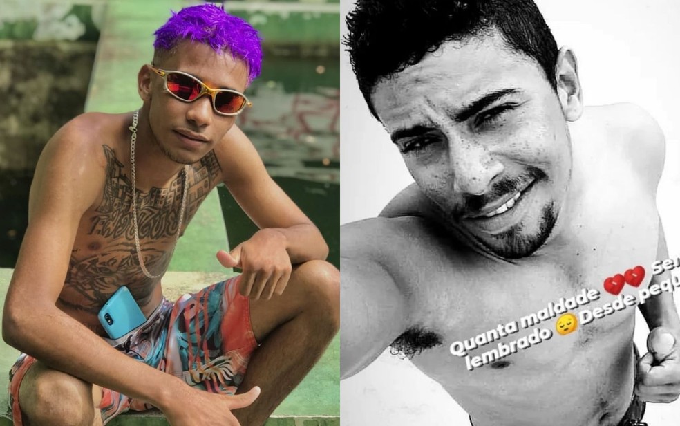 Ewerton Matheus, o MC Irak (à esquerda), e Cristiano da Silva (à direita) foram mortos a tiros no Cabo de Santo Agostinho — Foto: Reprodução/Instagram