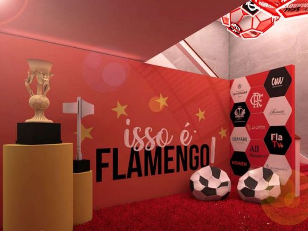 Camarote Sapucaí faz homenagem ao Flamengo — Foto: Divulgação