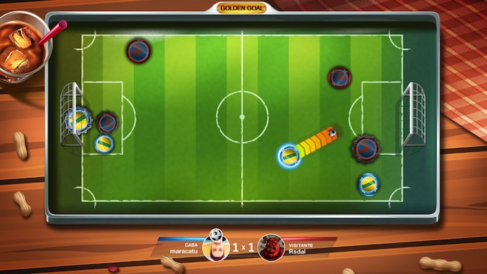 Super Button Soccer traz competições acirradas de futebol de botão virtual (Foto: Divulgação/Smyowl Game Studio)