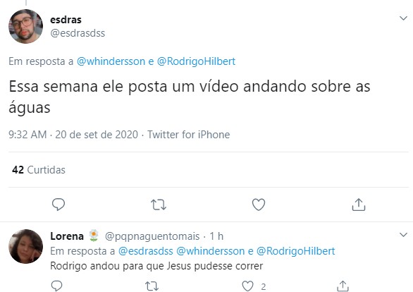 Internautas se divertem com interação entre Whindersson e Rodrigo Hilbert (Foto: Reprodução/ Twitter)