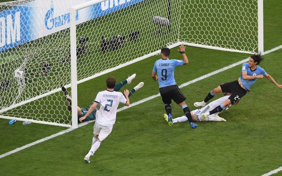SuÃ¡rez, Cavani e a bola parada. A histÃ³ria do Uruguai na Copa do Mundo de 2018 estÃ¡ toda ligada a esse trio (Foto: Getty Images)
