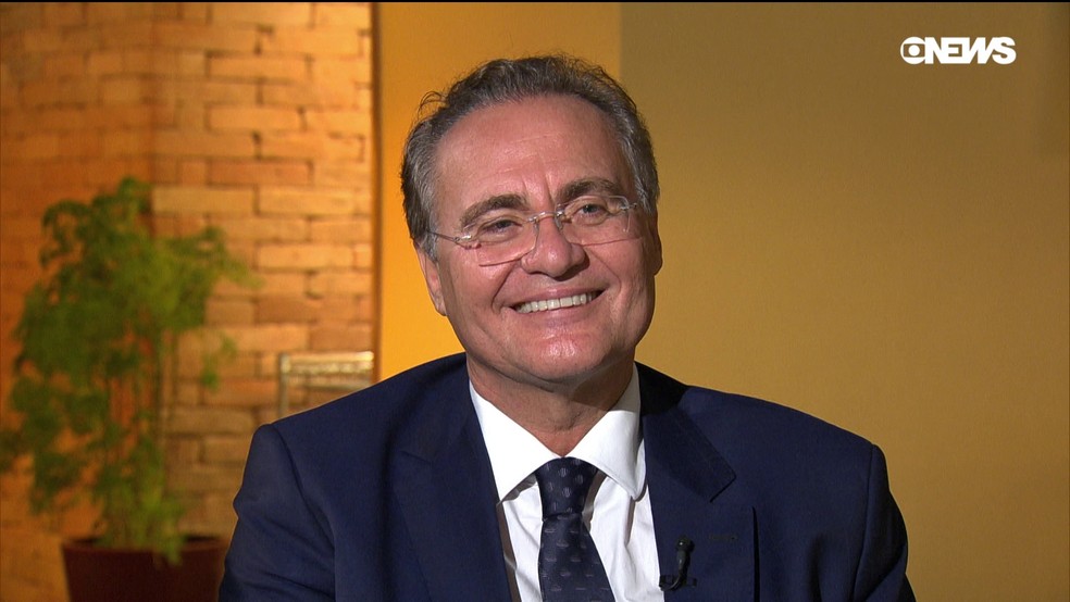 O senador Renan Calheiros (MDB-AL), em entrevista Ã  GloboNews â Foto: ReproduÃ§Ã£o/GloboNews 