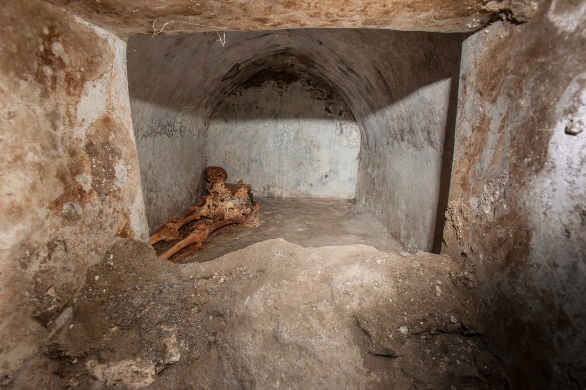 Pesquisadores se surpreenderam com estado de conservação do corpo (Foto: Parco Archeologico di Pompeii)