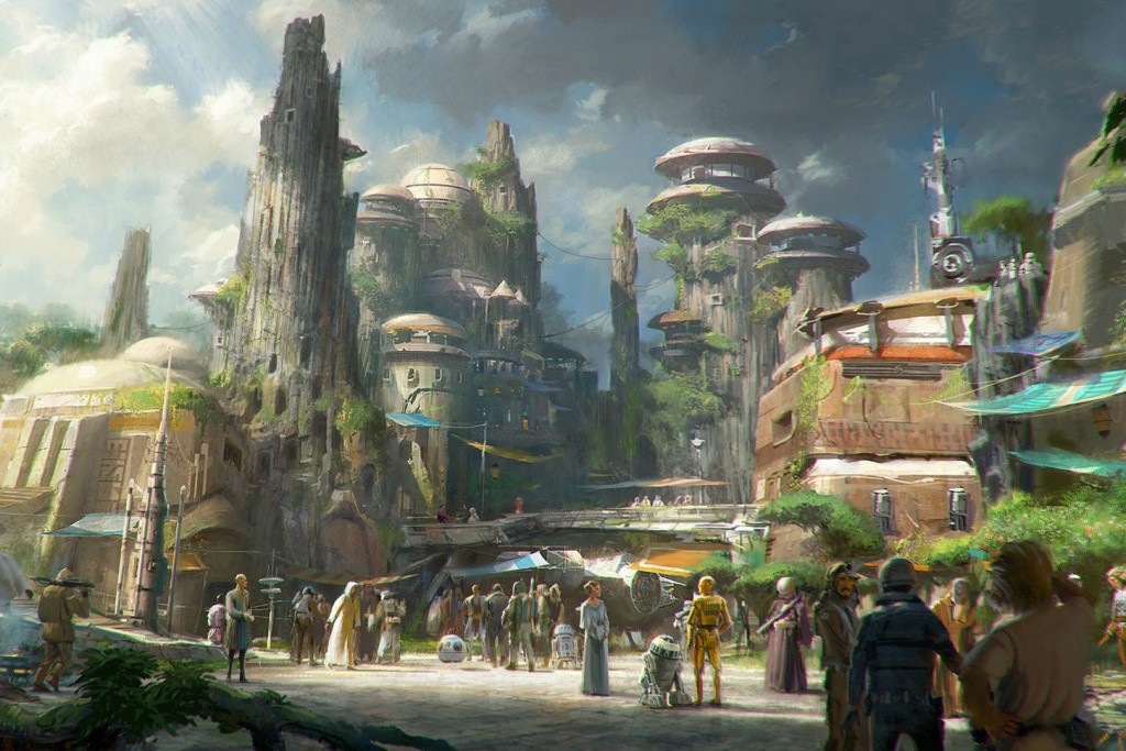 Projeto de como será a Star Wars Land, nos complexos Disney (Foto: Divulgação)