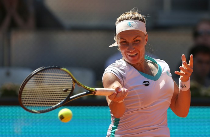 Svetlana Kuznetsova bate Sharapova na semifinal em Madri (Foto: Getty Images)
