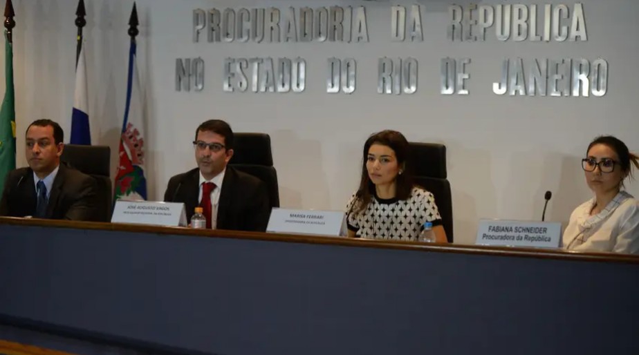 Os procuradores Rodrigo Timéteo, José Augusto Vagos, Marisa Ferrari e Fabiana Schneider da Lava Jato do Rio