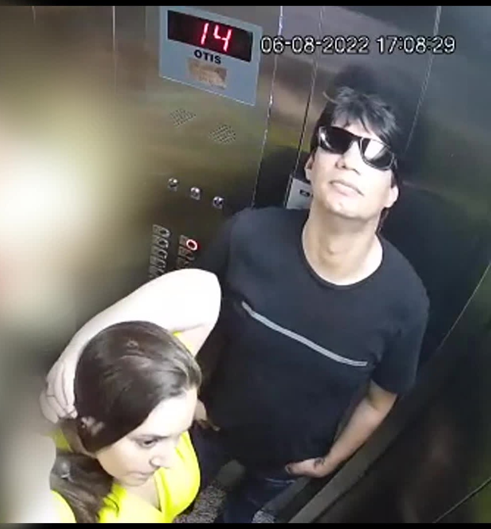 Vídeo mostra vítima de feminicídio e namorado em elevador antes de crime, em prédio no Recife