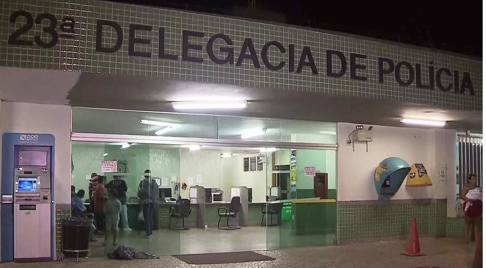 Fachada da 23ª DP — Foto: TV Globo/ Reprodução