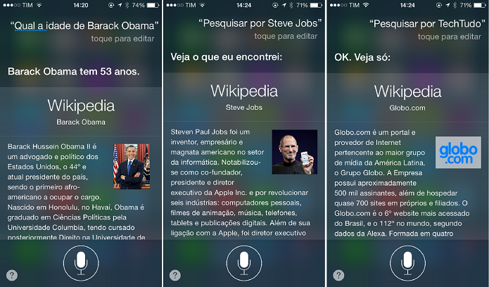A Siri pode te dar um conjunto enorme de informações (Foto: Felipe Alencar/TechTudo)