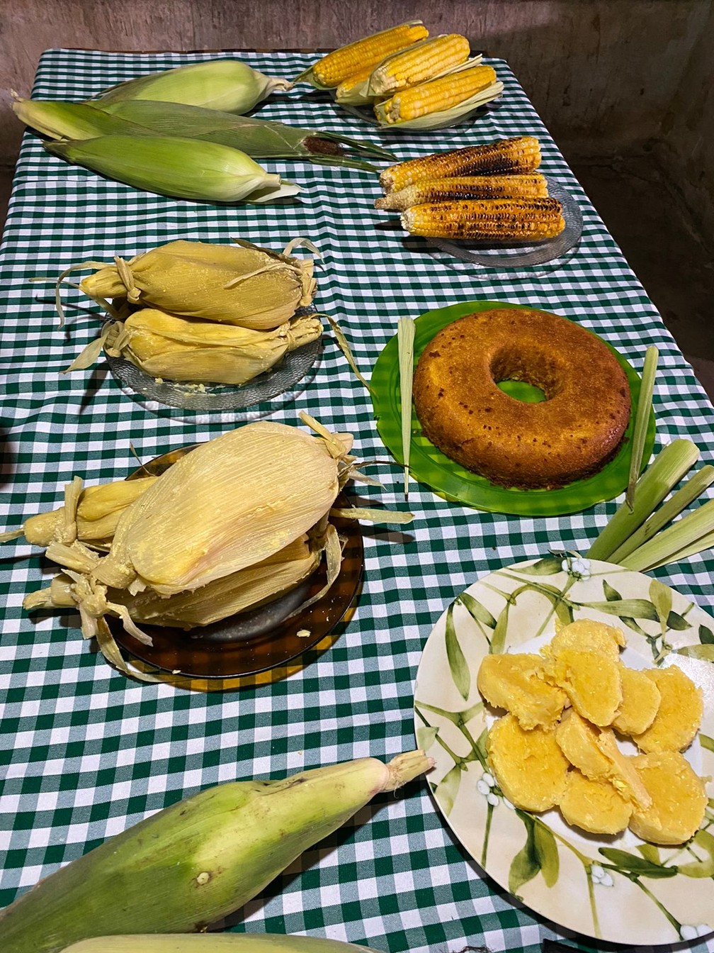 Das plantações de milho saem delícias da mesa junina — Foto: Globo Repórter