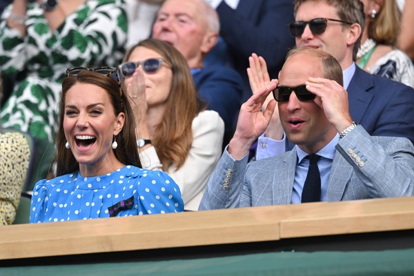 Kate Middleton e o príncipe William em Wimbledon (05/07/2022) (Foto: Getty Images)