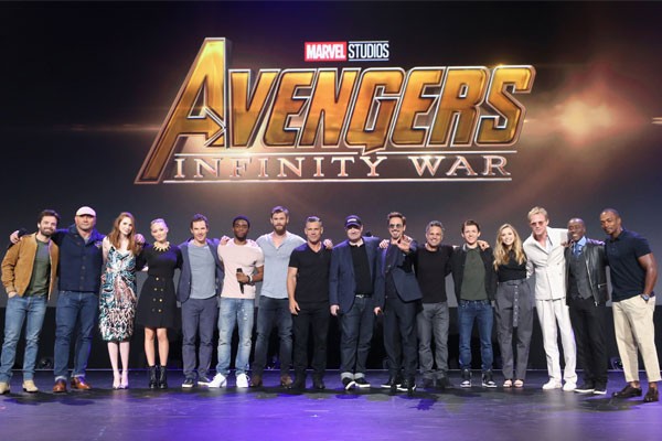 Parte do elenco de Vingadores: Guerra Infinita (2018) (Foto: Getty Images)