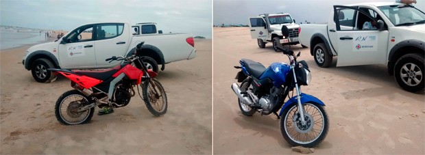 Condutores de duas motos, que estavam sem a documentação obrigatória, também foram notificados e os veículos recolhidos ao pátio do Detran (Foto: Tenente da PM Isaac Paiva)