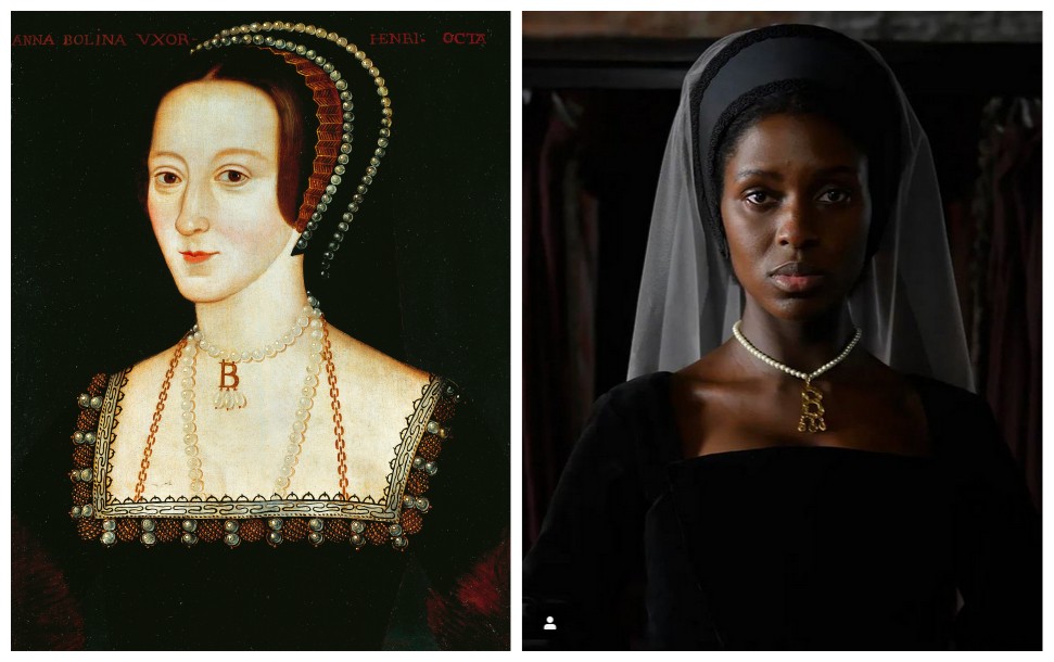 A atriz Jodie Turner-Smith como a Raina Ana Bolena (1501-1536) (Foto: Getty Images/Divulgação)