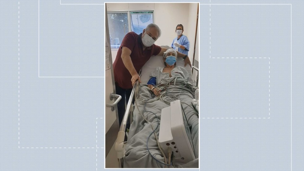 Neuza Soares recebeu um novo coração no dia 28 de dezembro de 2021 — Foto: TV Globo/Reprodução