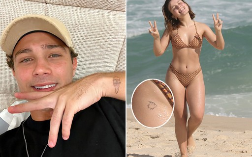 André Luiz Frambach e Larissa Manoela trocam homenagens em forma de tattoos