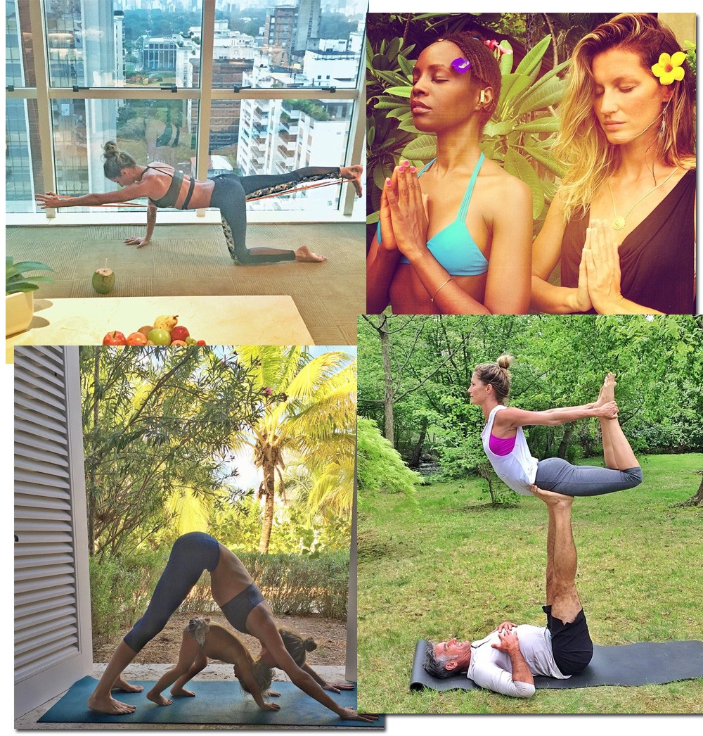 Registros de meditação e de ioga (até com a pequena Vivian Lake) são comuns entre as postagens da übertop (Foto: Reprodução/Instagram)