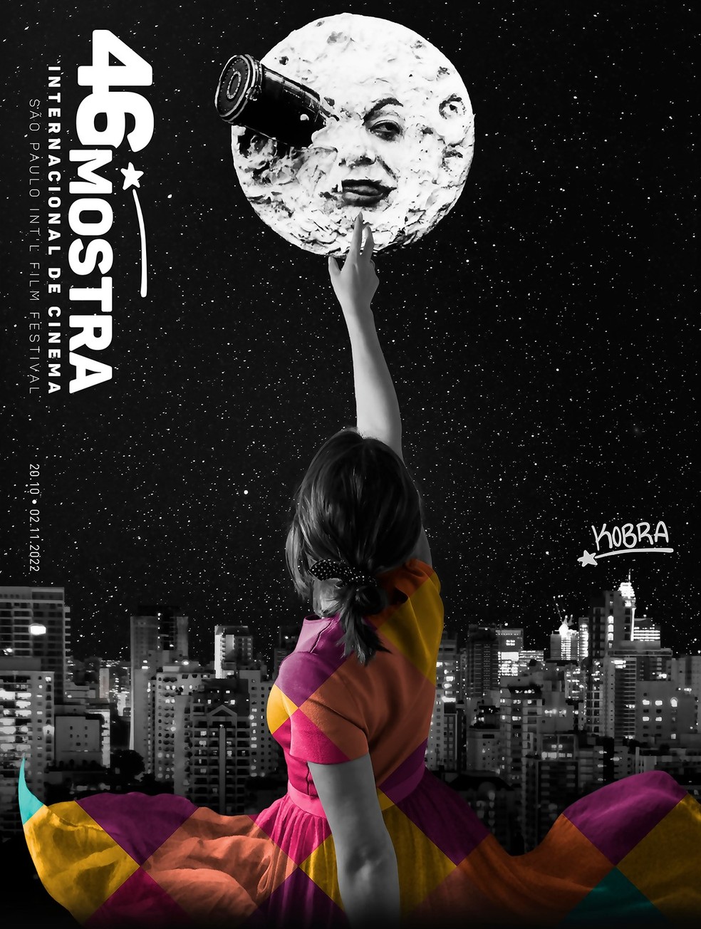Arte de Kobra para a 46ª Mostra Internacional de Cinema de São Paulo — Foto: Divulgação/Mostra-SP