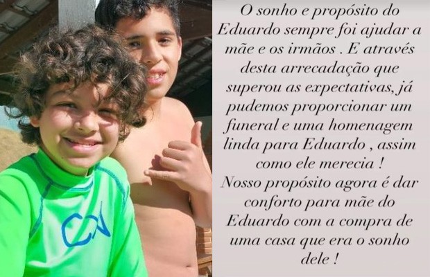 Família de Gustavo Corasini diz que arrecadação para funeral de amigo 'superou expectativas' (Foto: reprodução/instagram)
