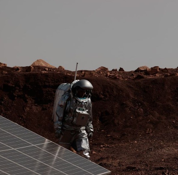 Astronautas austríacos simulam vida em Marte em deserto de Israel (Foto: Reprodução/Instagram @voggeneder_net)
