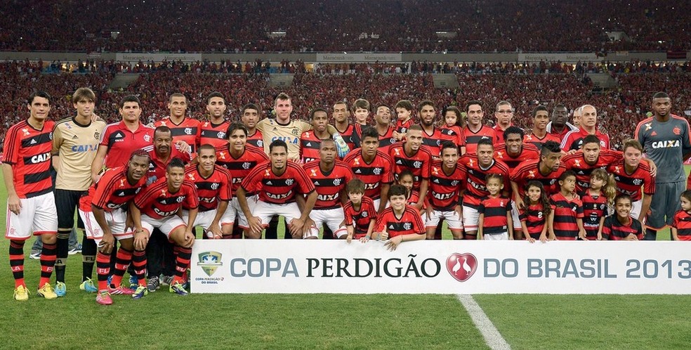 Time do Flamengo campeão da Copa do Brasil de 2013 — Foto: Reprodução