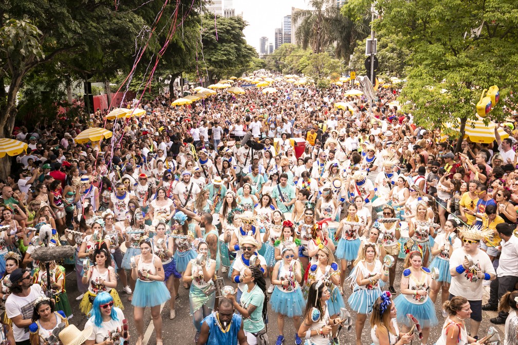 Os percussionistas do bloco Bangalafumenga durante desfile em S&atilde;o Paulo. &mdash; Foto: Divulga&ccedil;&atilde;o/Soul em Cena