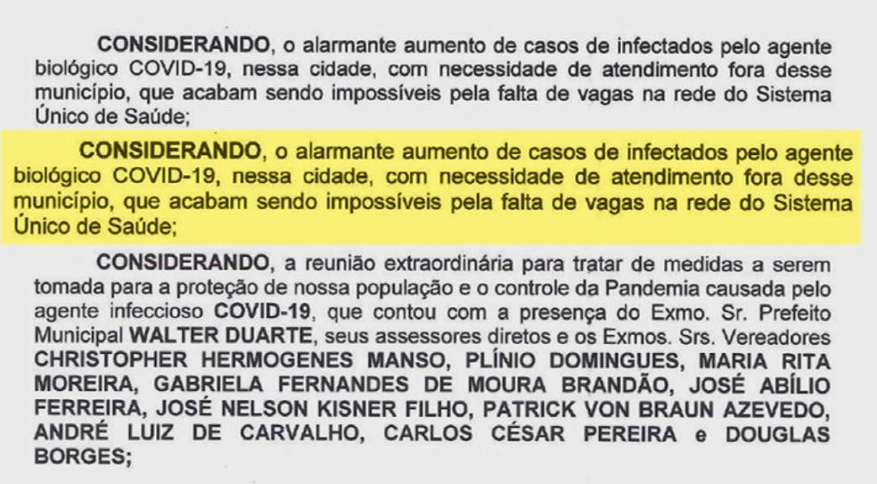 Lei seca instituída pela prefeitura busca conter aumento de casos de Covid-19 em São Gonçalo do Sapucaí — Foto: Reprodução/EPTV