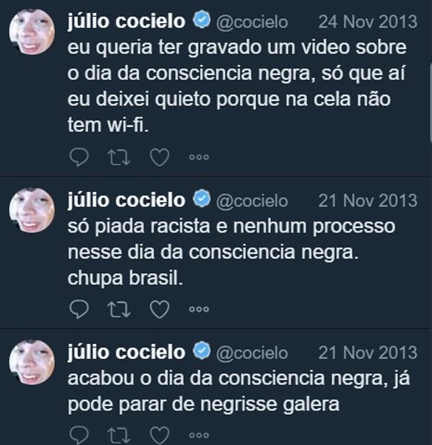 Post de JÃºlio Cocielo (Foto: ReproduÃ§Ã£o/Twitter)