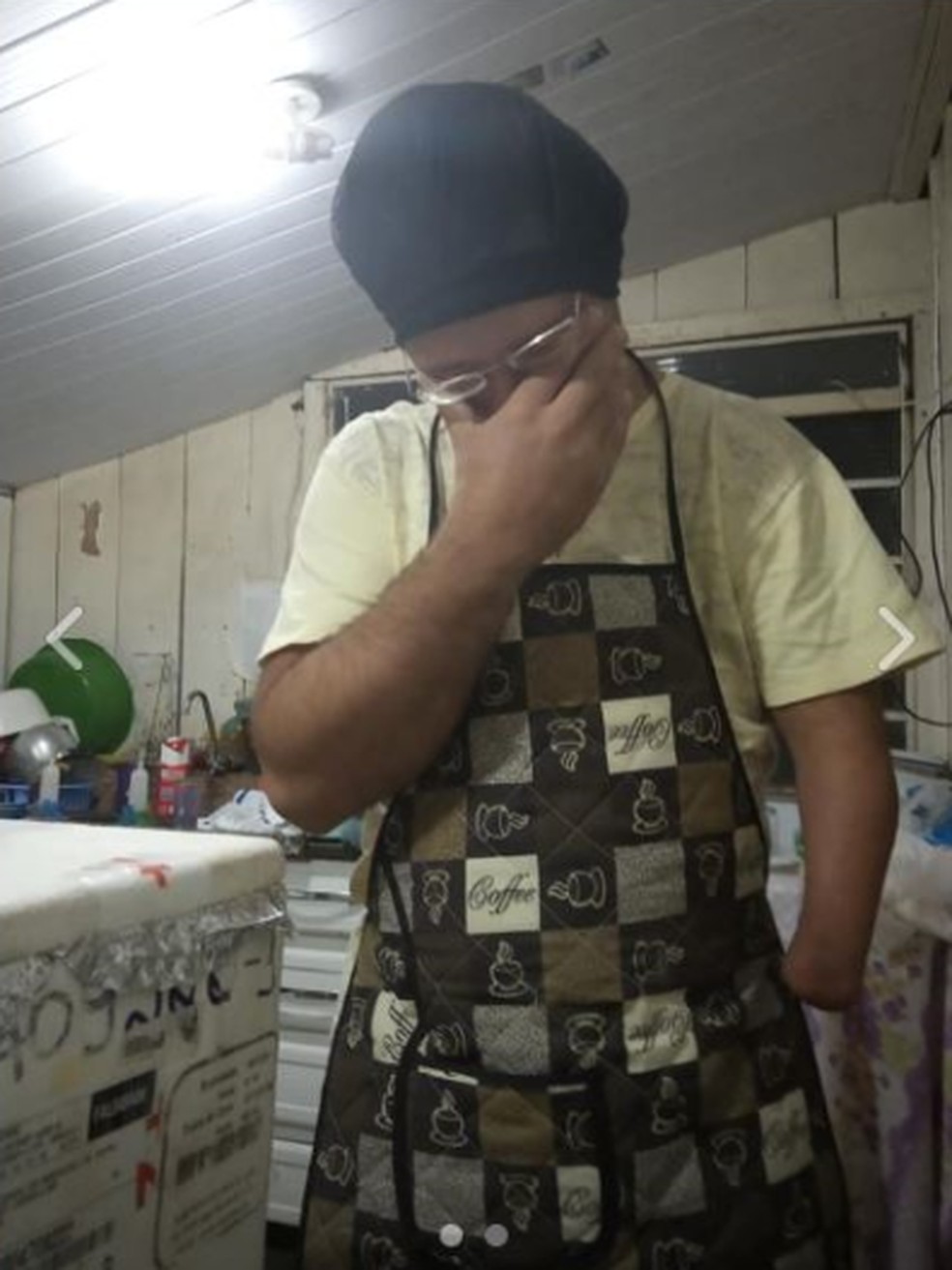Vendedor de salgados sem mão desabafa após ser humilhado por cliente e viraliza na web — Foto: Arquivo pessoal/José Rafael Marciano