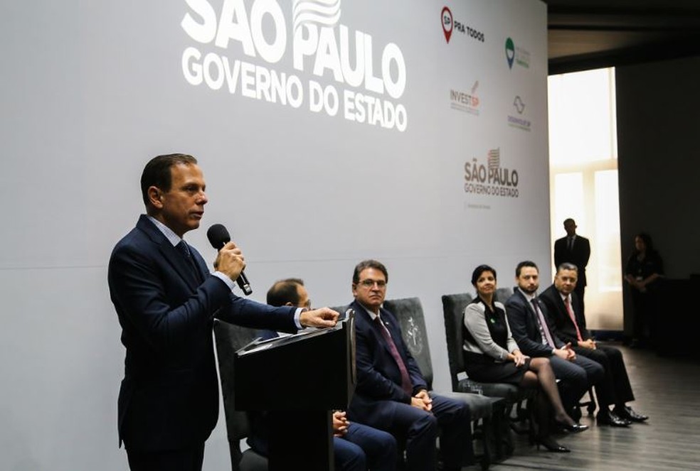 Governador João Doria assinou, nesta quinta-feira (5), 146 convênios com várias cidades do Estado — Foto: Divulgação/Governo do Estado de SP