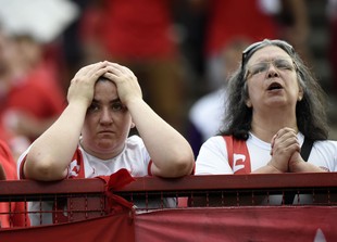 choro torcida internacional fluminense (Foto: André Durão / GloboEsporte.com)