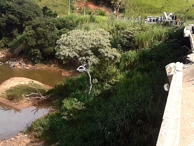 Motorista morreu ao cair de barranco na BR-491 em Varginha, MG (Foto: André Coldibelli / EPTV)