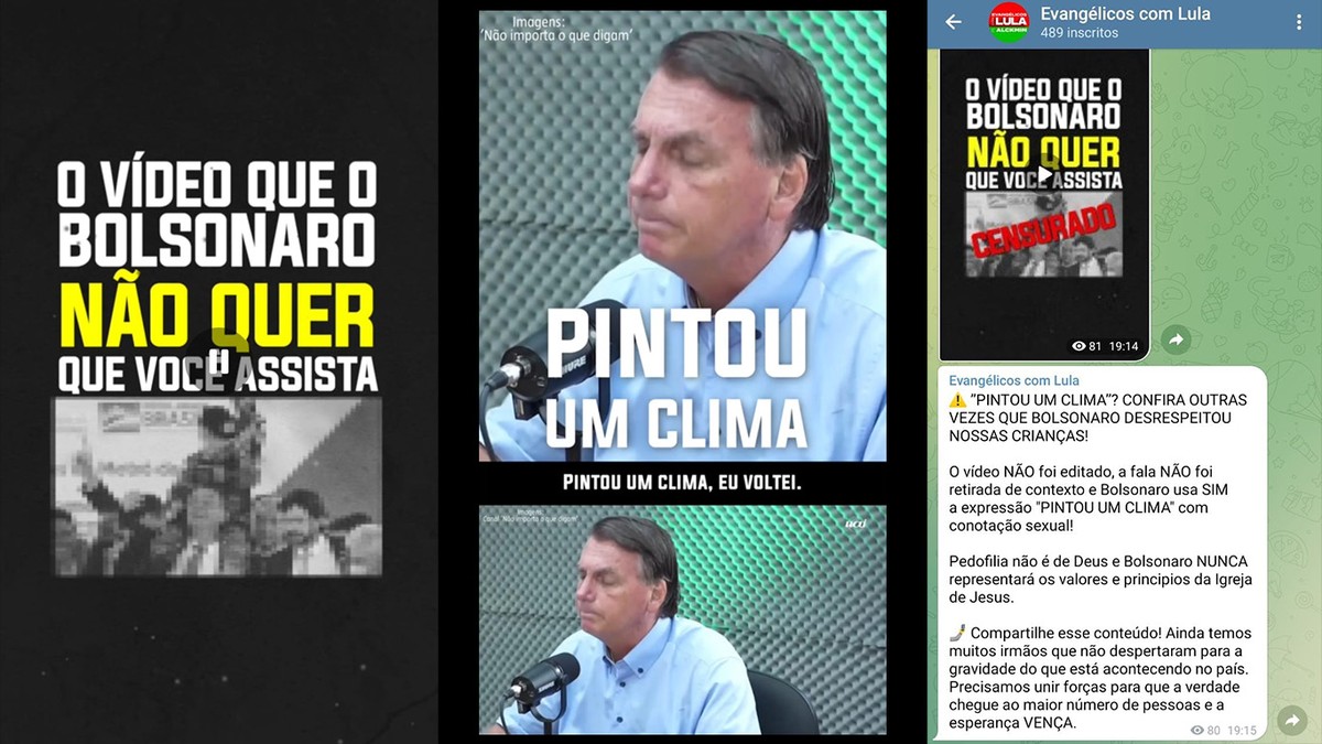 Pintou um clima': Mesmo ap&oacute;s proibi&ccedil;&atilde;o do TSE, campanha de Lula volta a  divulgar v&iacute;deo com fala de Bolsonaro | Elei&ccedil;&otilde;es 2022 | O Globo