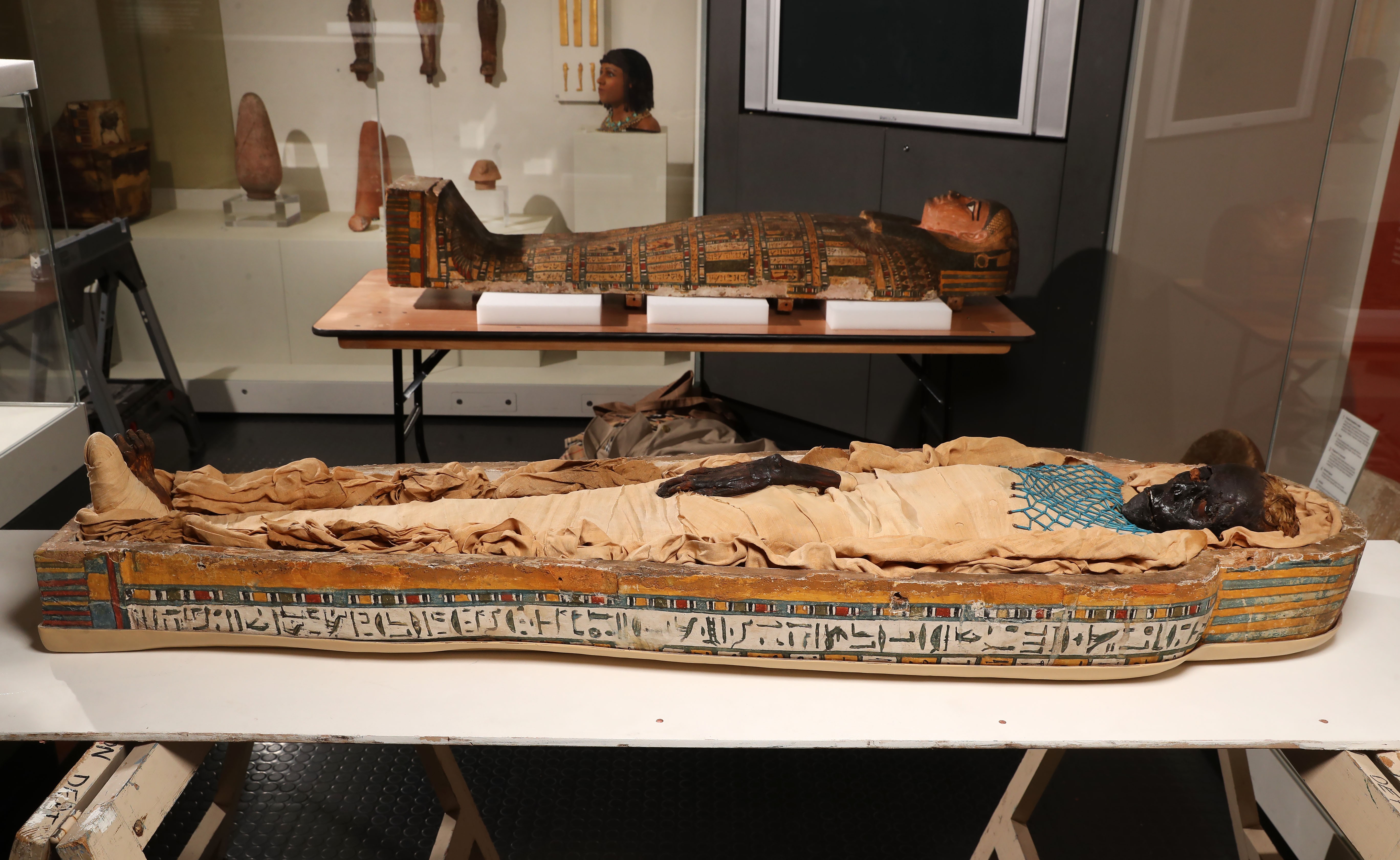 O corpo da jovem foi descoberto em 1835 na antiga cidade de Tebas, atual Luxor, no Egito, e desde então foi estudado diversas vezes, permanecendo exposto no Museu de Ulster, na Irlanda do Norte (Foto: Reprodução Universidade de Manchester)