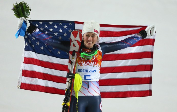 Olimpiadas de Inverno Sochi - Slalom - Mikaela Schiffrin campeã (Foto: Getty Images)