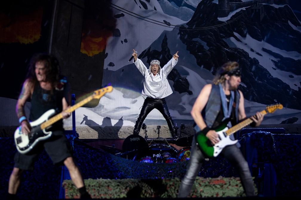 Iron Maiden toca no Palco Mundo do Rock in Rio 2019 — Foto: Marcelo Brandt/G1