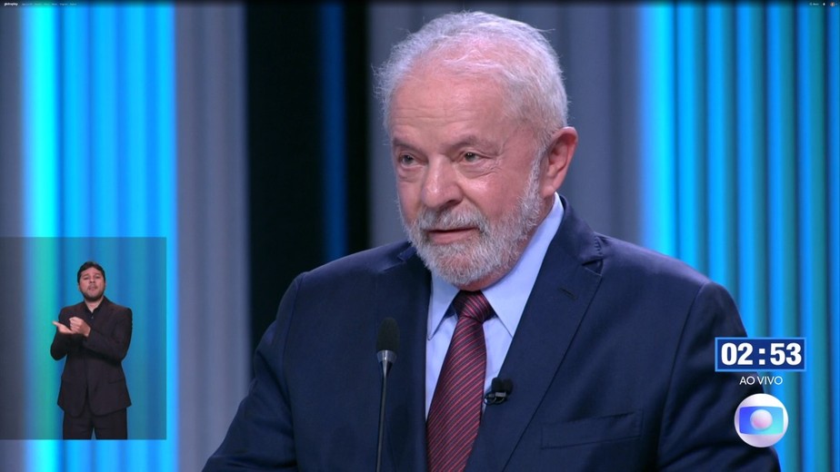 Luiz Inácio Lula da Silva (PT) no debate da TV Globo