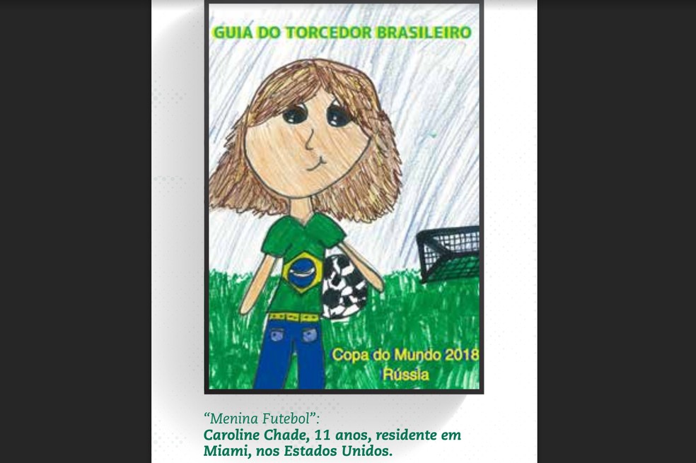 Ilustração infantil faz parte do 'Guia do Torcedor Brasileiro' (Foto: Reprodução)
