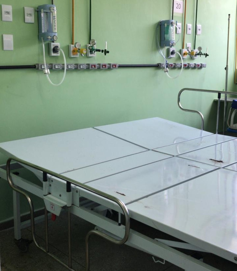 Cama foi adaptada para receber paciente — Foto: Cedida/Hospital Giselda Trigueiro